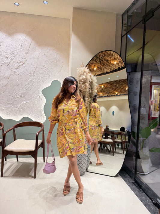 Mustard Melody Shirt Dress