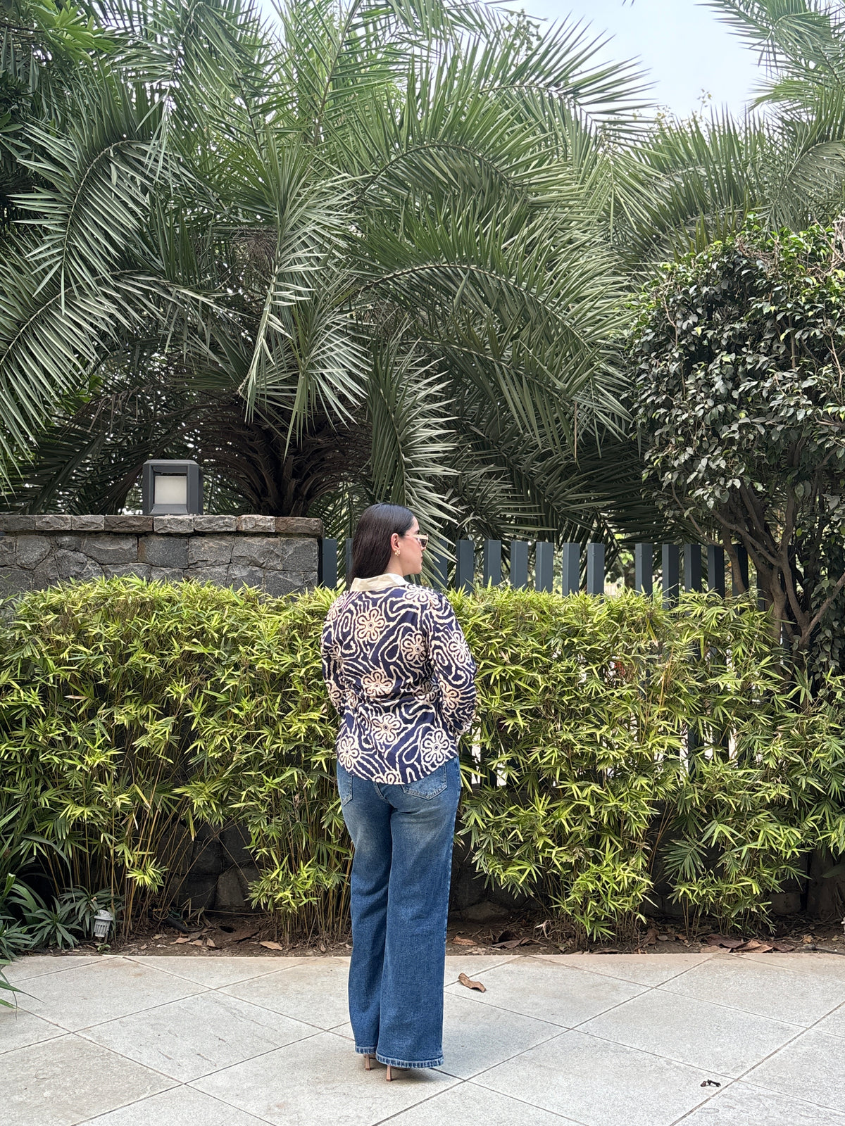Navy Flora Shirt