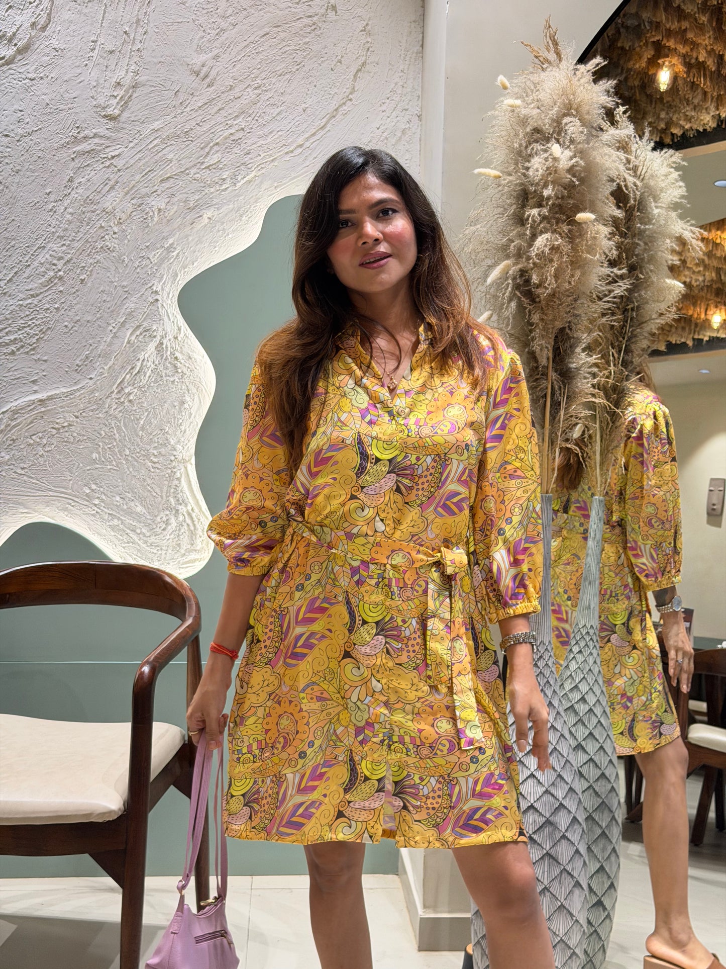 Mustard Melody Shirt Dress