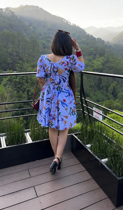 Lilac Dreamy Mini Petal Dress
