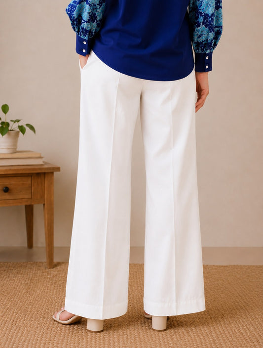 White Straight-Fit Bottom
